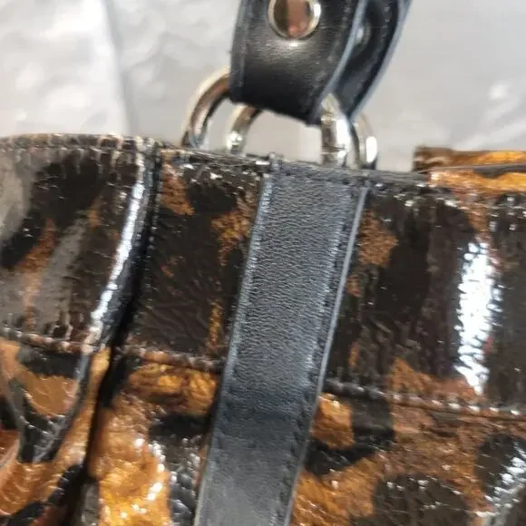 Miche Lisa Demi Shell in Bronze and Black Patent Faux Leather Leopard Print - Picture 9 of 11